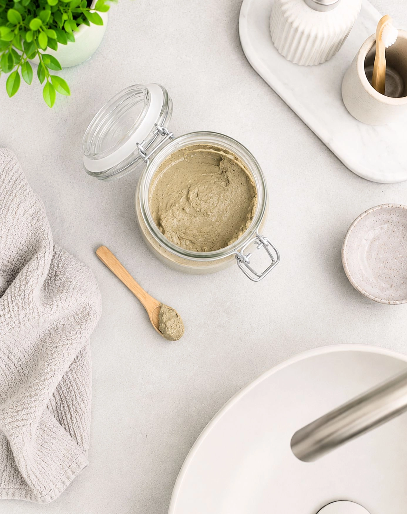 DIY nettoyant visage "mi-solide" petites "imperfections"